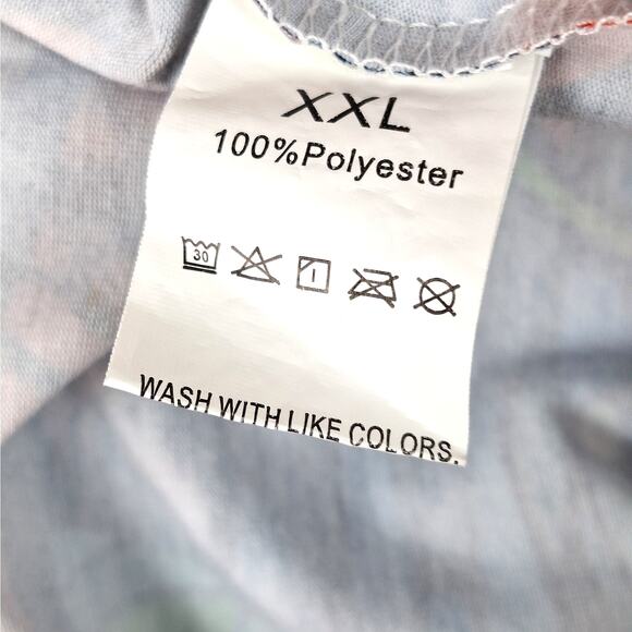 Womens Top XXL Artsy Statement Dragonfly Stained Glass Unique Bright Colorful - Picture 2 of 5